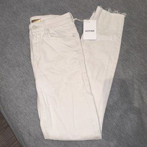 MOTHER High Waisted Looker Ankle Fray Jeans